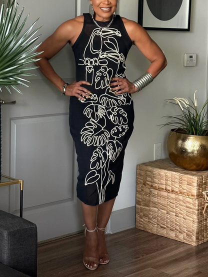 The Botanical Rope Midi Dress