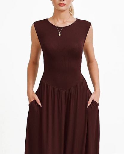 Sleeveless Multi-Colored Lantern Jumpsuit