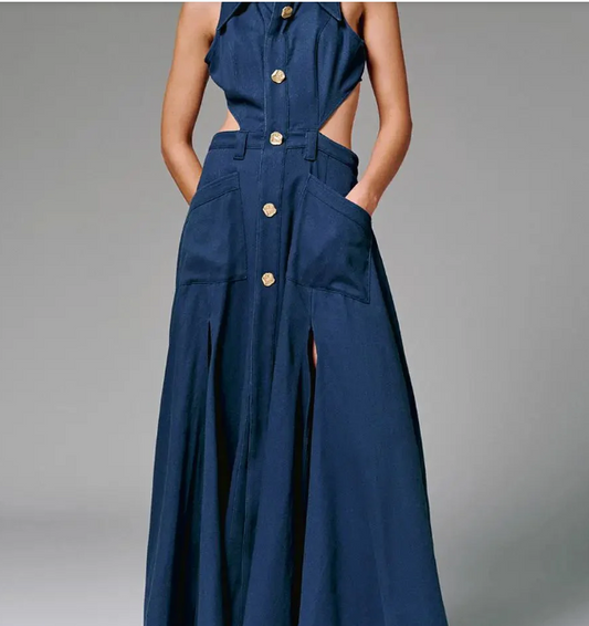 Spaghetti Strap Backless Sleeveless Dress