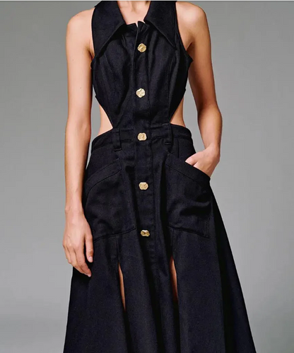 Spaghetti Strap Backless Sleeveless Dress