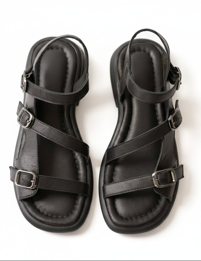 Elastic Adjustable Open-Toe Non-Slip Flat Sandals