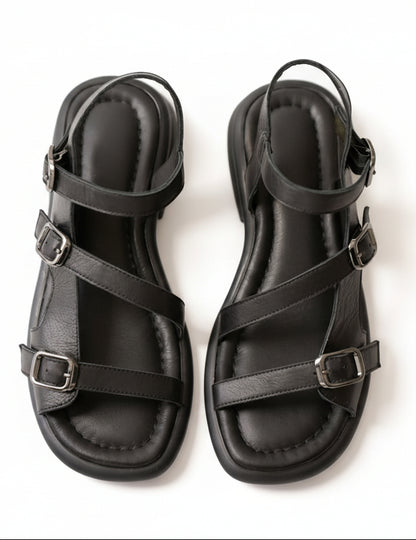 Elastic Adjustable Open-Toe Non-Slip Flat Sandals
