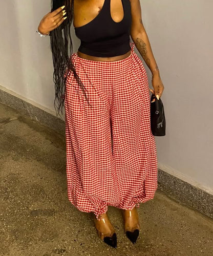 Elastic Waistband Summer Lantern Pants