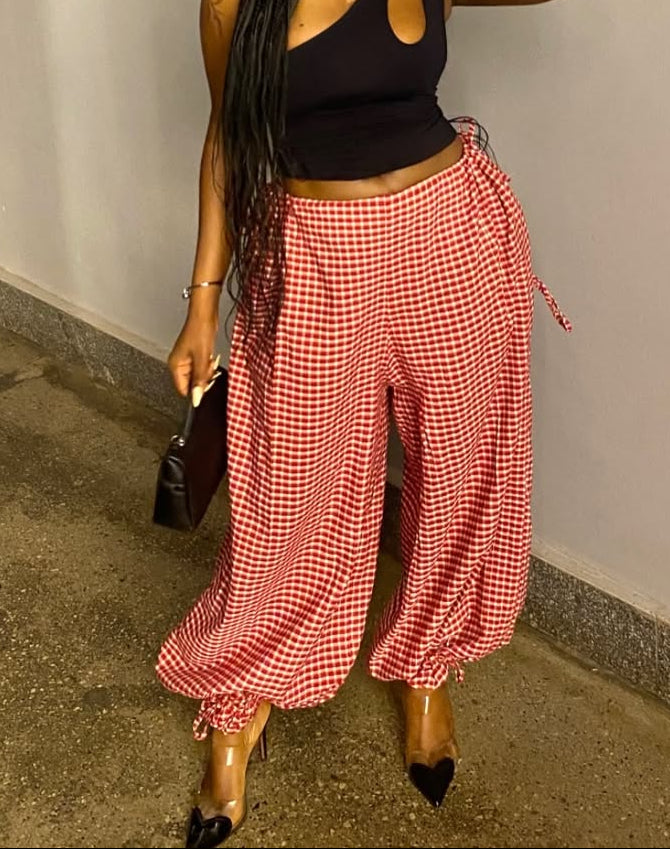 Elastic Waistband Summer Lantern Pants